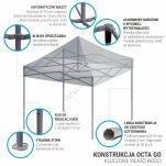 Namiot Punkt Pomocy Medycznej 3x3 m Octa Go - 4