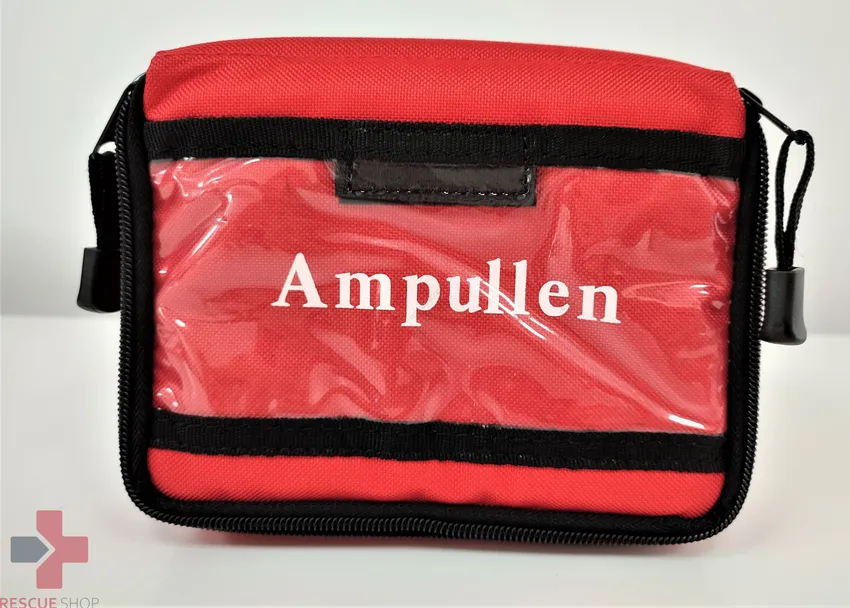 Torba na ampularium 50 ampułek czerwona,18x12x7cm