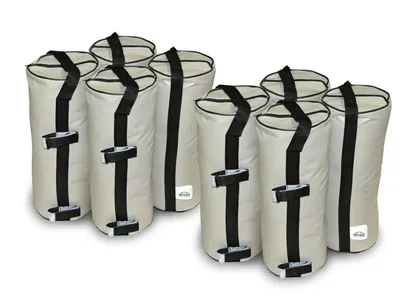 8 obciążników piaskowych 16 kg do namiotu 3x4,5 i 4x6