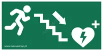 Zestaw naklejek informacyjnych AED + instrukcja obsługi - 2