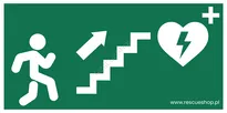 Zestaw naklejek informacyjnych AED + instrukcja obsługi - 3
