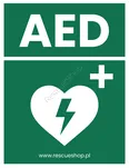 Zestaw naklejek informacyjnych AED + instrukcja obsługi - 7
