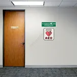 Zestaw naklejek informacyjnych AED + instrukcja obsługi - 12
