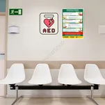 Zestaw naklejek informacyjnych AED + instrukcja obsługi - 14